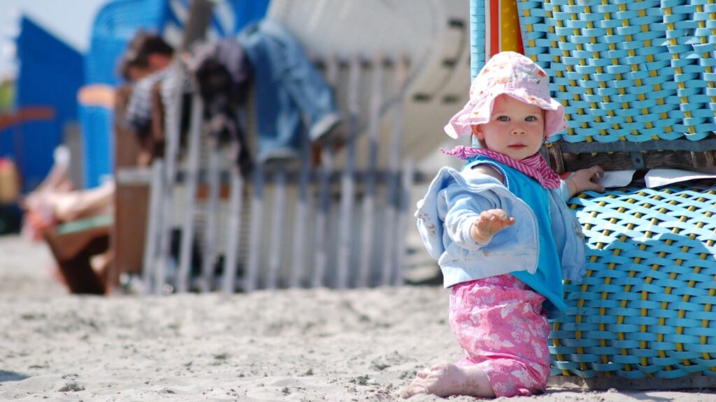 campingplatz großes meer strand kind